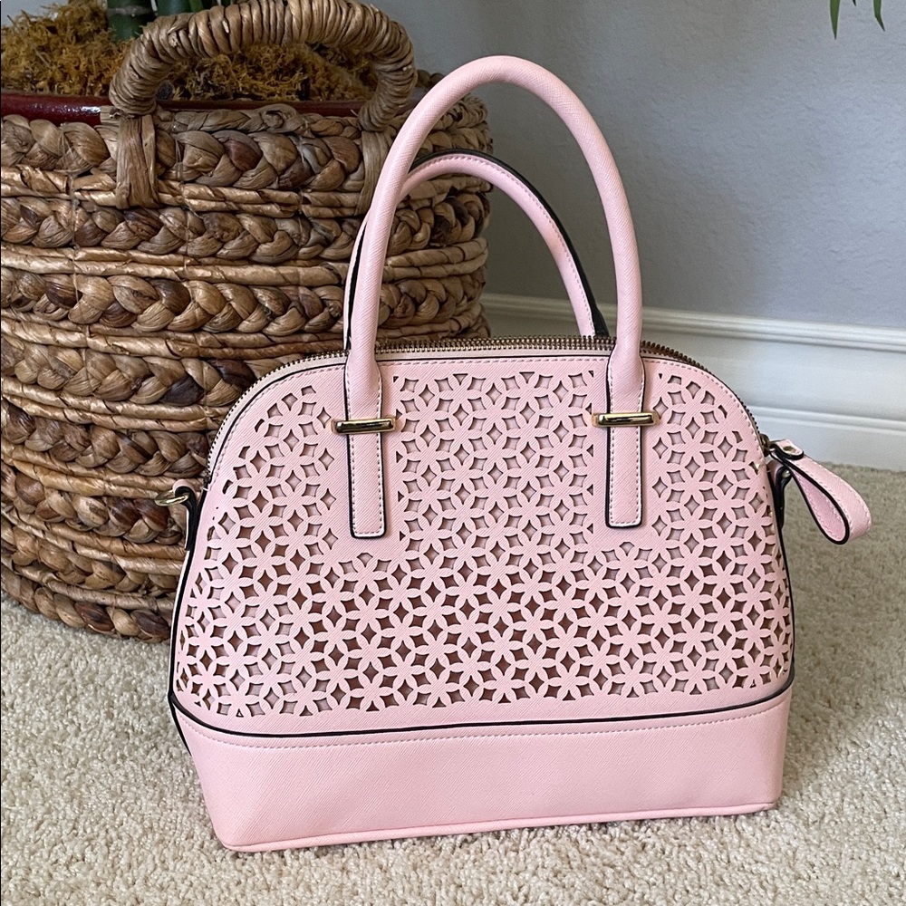 Pink Floral Crossbody Bag Light Pink Handbag Shoulder Purse Balletcore Bag Tote